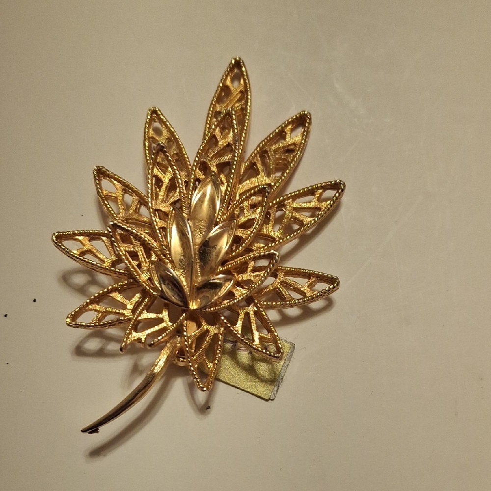 Gold Leaf Brooch